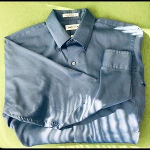 Men’s VanHeusen Blue Dress Shirt, Sz M